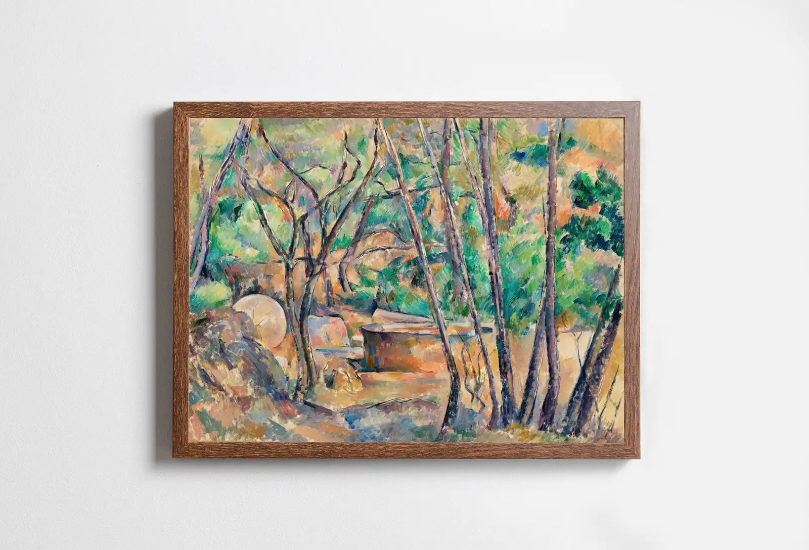 Included artwork preview showing first selection of artworks from Paul Cézanne Famous Millstone and Cistern under Trees Landscape Painting. Instant Download Vintage Decor Cézanne Nature Print. Printable Art.