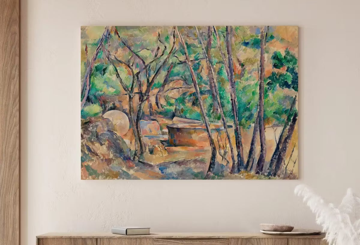 Paul Cézanne Famous Millstone and Cistern under Trees Landscape Painting. Instant Download Vintage Decor Cézanne Nature Print. Printable Art – Printable Wall Art