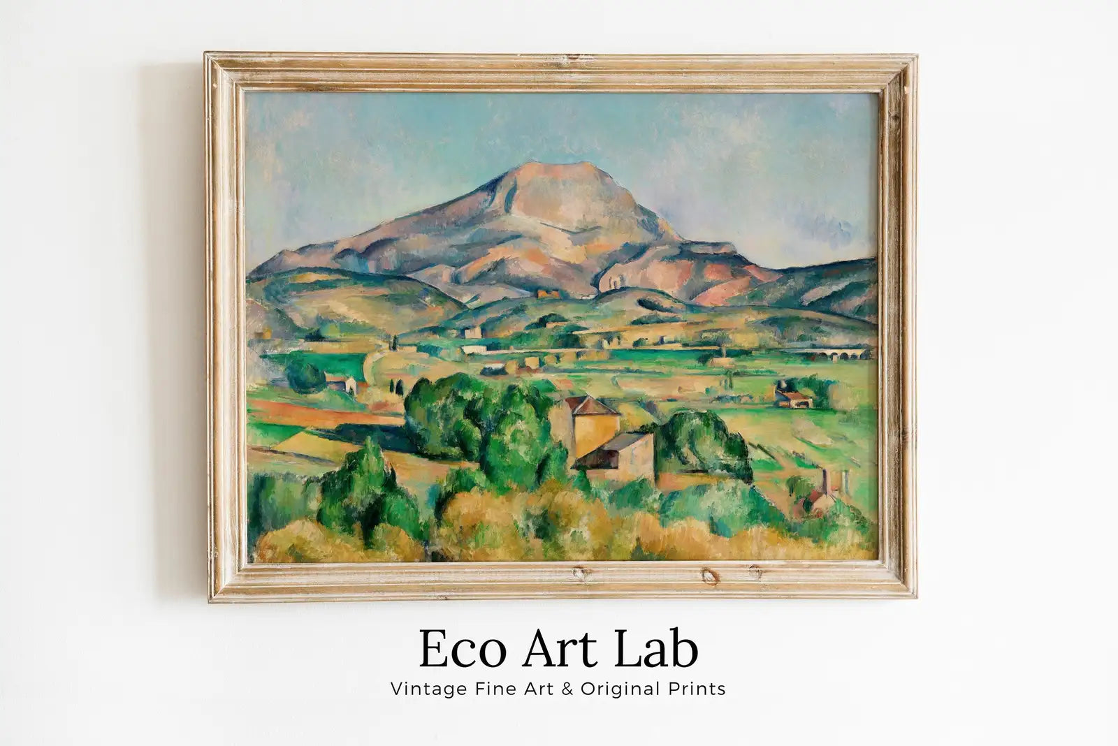 Framed view of Paul Cézanne Famous Mountain Landscape Painting. Instant Download Vintage Decor. Cézanne Mountain Valley Print Printable Art. Vintage Decor – printable wall art digital download.