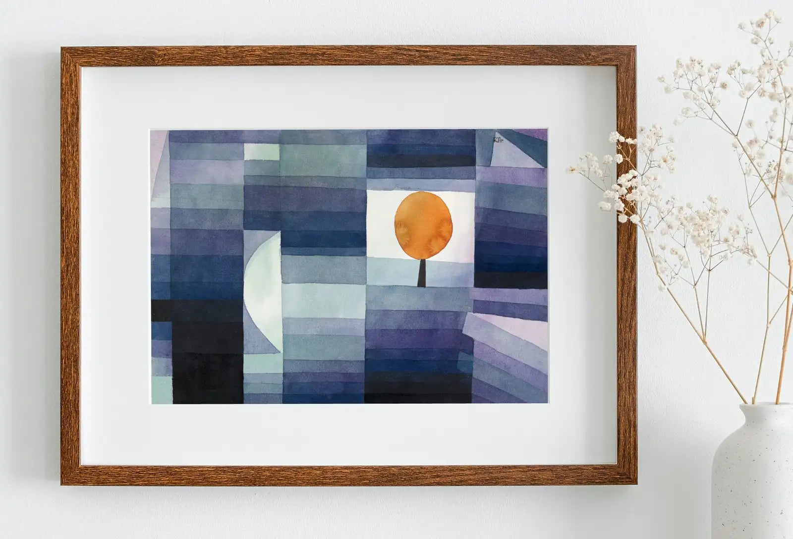 Detail view of artwork from Paul Klee Print Bauhaus Poster Vintage Blue Abstract Art. Instant Download Vintage Famous Art Print. Printable Retro Wall Art. Paul Klee Art. (variation 1)