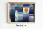 Framed view of Paul Klee Print Bauhaus Poster Vintage Blue Abstract Art. Instant Download Vintage Famous Art Print. Printable Retro Wall Art. Paul Klee Art – printable wall art digital download.