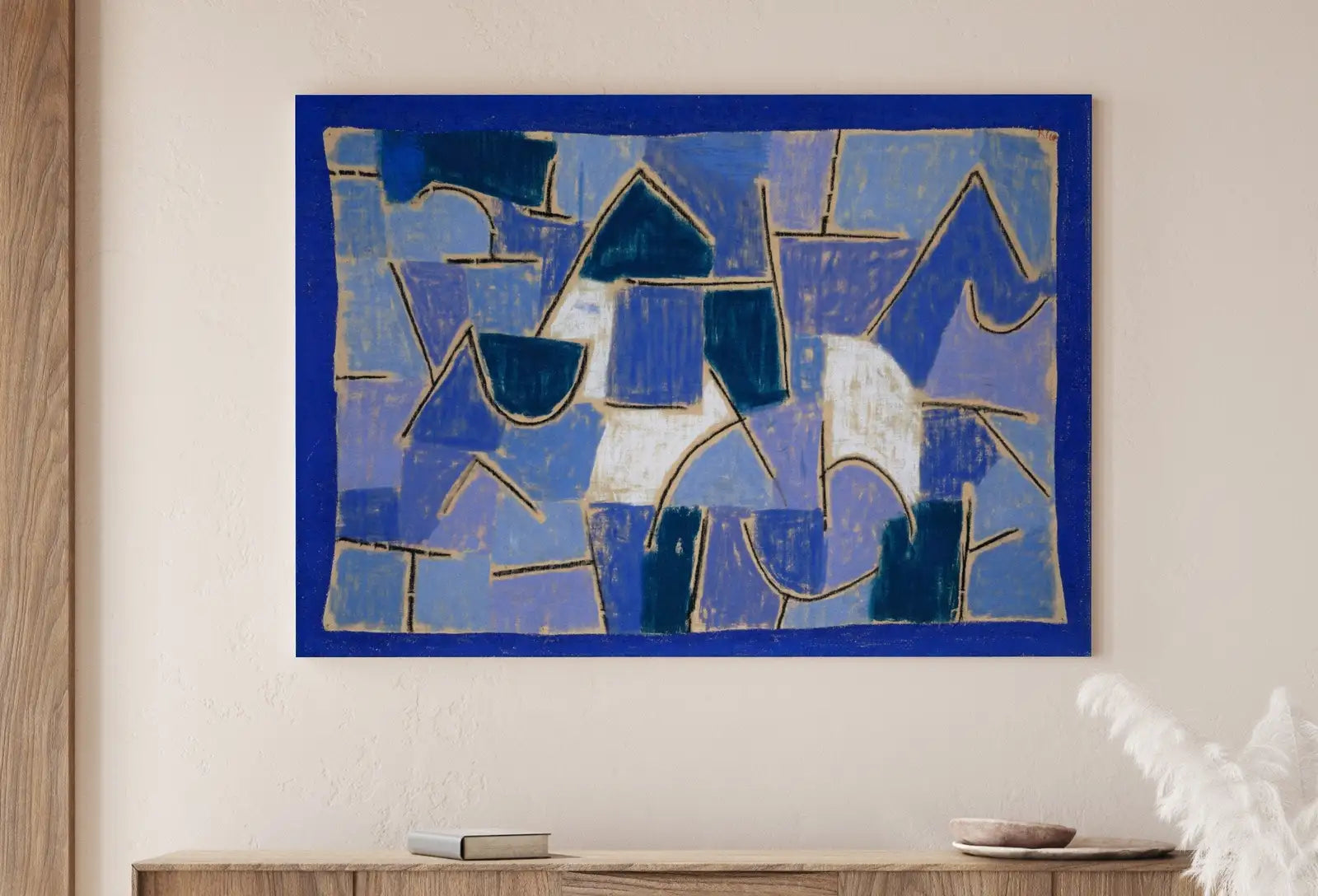 Included artwork preview showing first selection of artworks from Paul Klee Print Blue Vintage Abstract Art Poster. Instant Download Vintage Blue Night Famous Art Print. Printable Retro Paul Klee Wall Art.
