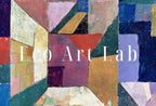 Detail view of artwork from Paul Klee Print Vintage Abstract Art Poster. Castle Garden Abstract Landscape Famous Vintage Art Print. Printable Retro Paul Klee Wall Art. (variation 1)
