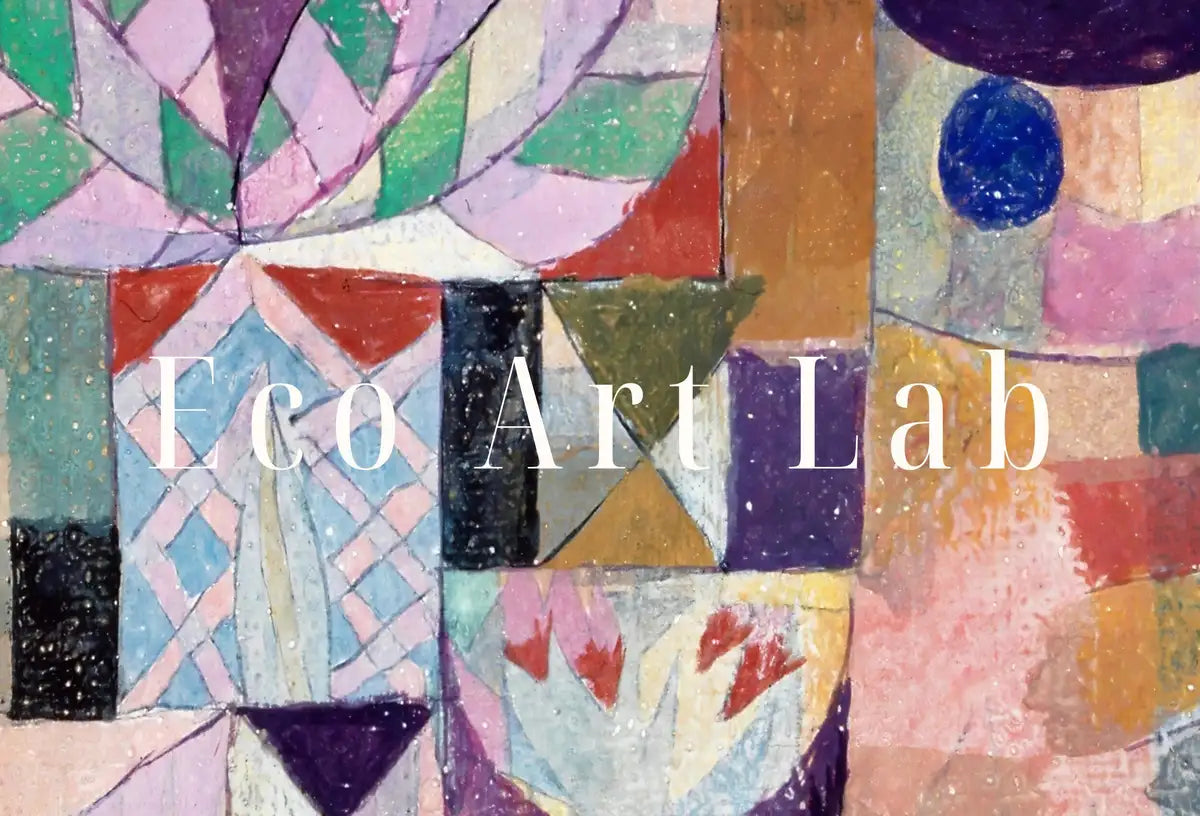 Detail view of artwork from Paul Klee Print Vintage Abstract Art Poster. Castle Garden Abstract Landscape Famous Vintage Art Print. Printable Retro Paul Klee Wall Art. (variation 2)