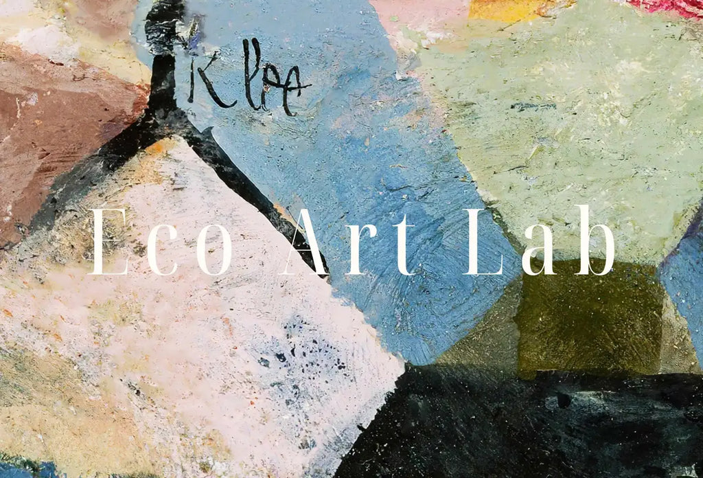 Detail view of artwork from Paul Klee Print Vintage Abstract Art Poster. Composition with Yellow Half-Moon Famous Vintage Art Print. Printable Retro Paul Klee Wall Art. (variation 2)