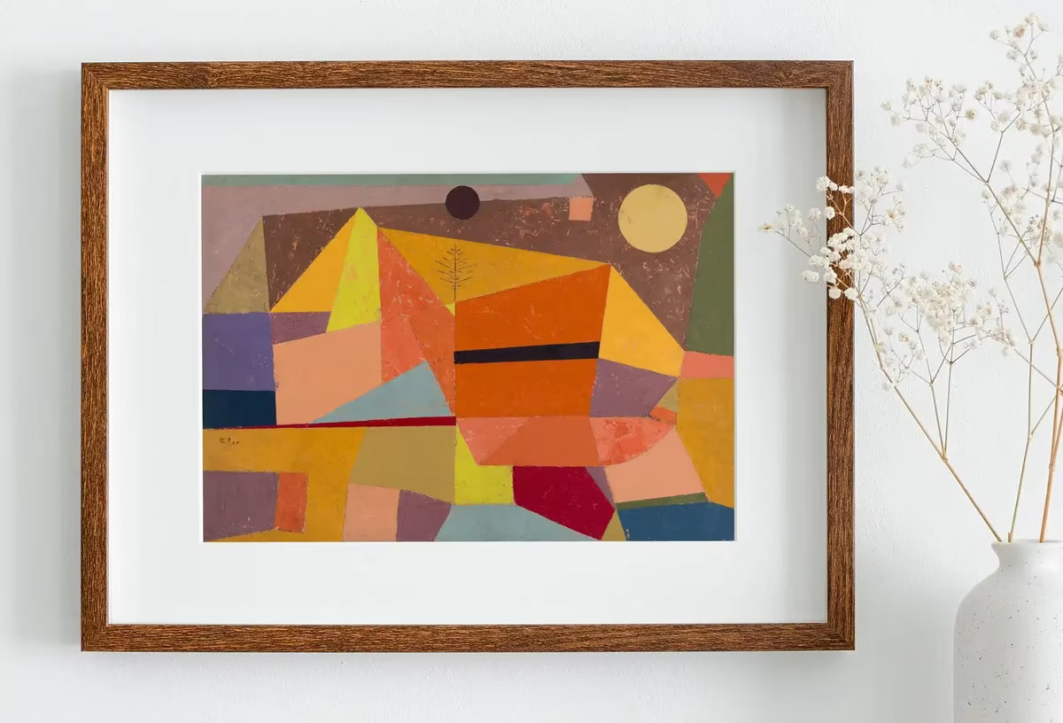 Paul Klee Print Vintage Abstract Art Poster. Joyful Mountain Landscape Abstract Famous Vintage Art Print. Printable Retro Paul Klee Wall Art – Printable Wall Art