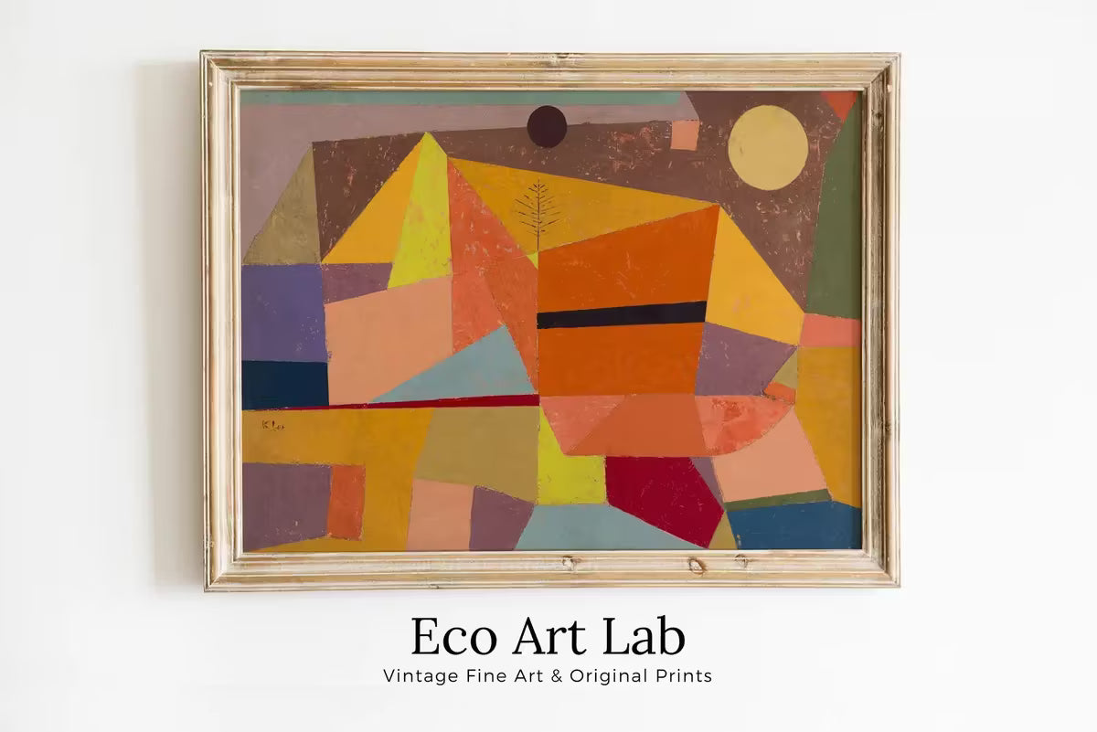 Paul Klee Print Vintage Abstract Art Poster. Joyful Mountain Landscape Abstract Famous Vintage Art Print. Printable Retro Paul Klee Wall Art – Printable Wall Art