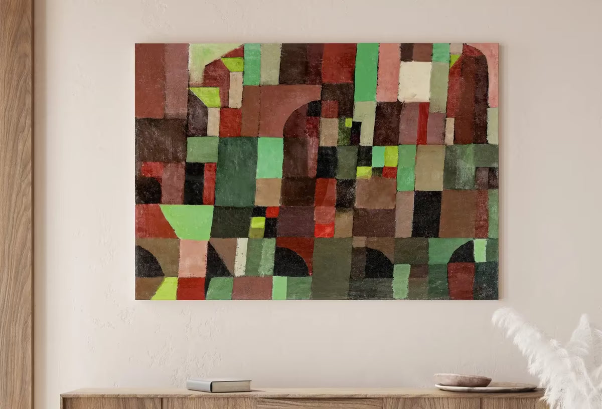 Paul Klee Print Vintage Abstract Art Poster. Red and Green Architecture Abstract Famous Vintage Printable Art Retro Paul Klee Wall Art Print – Printable Wall Art