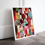 Included artwork preview showing first selection of artworks from Paul Klee Print Vintage Abstract Art Poster. Red Green & Violet.
