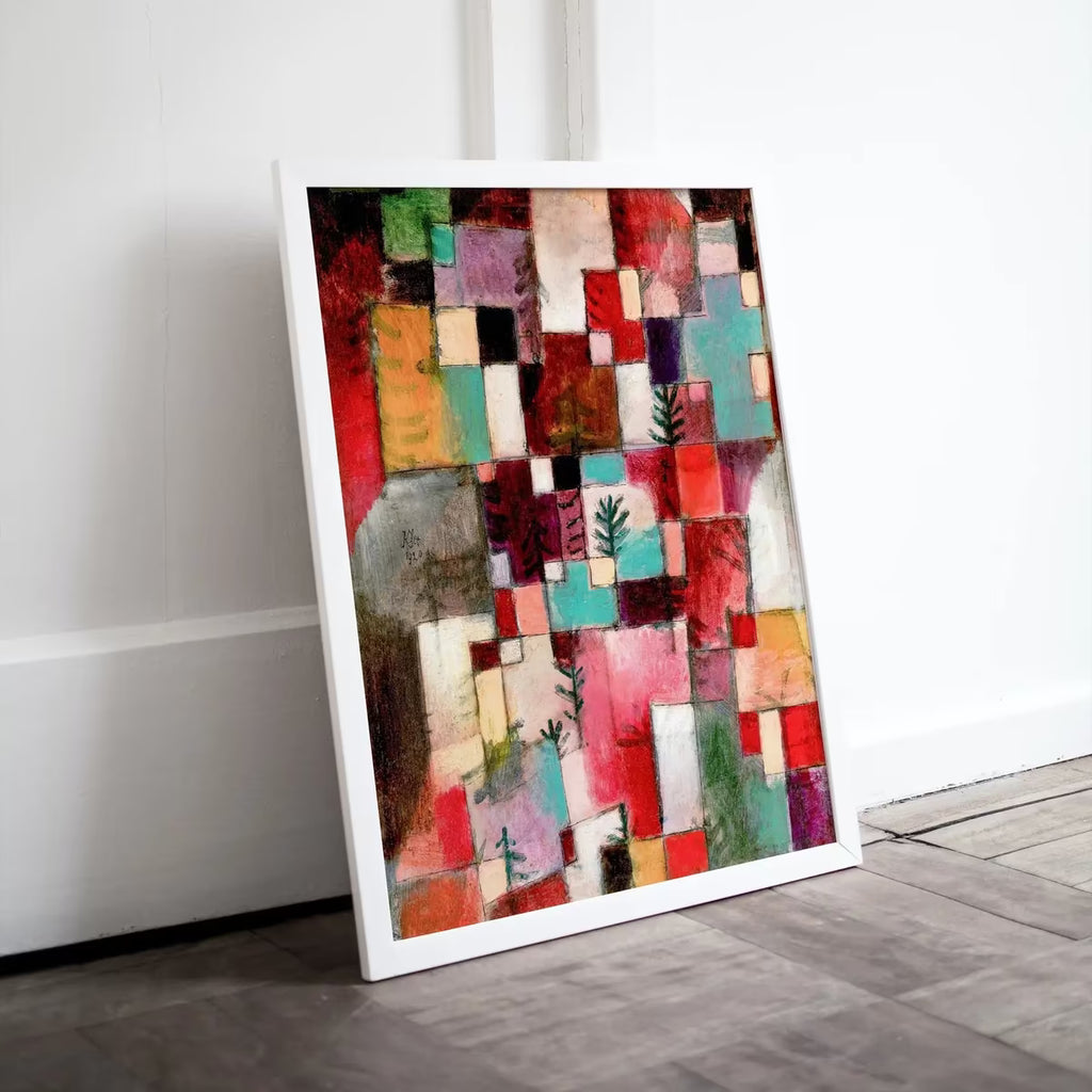 Paul Klee Print Vintage Abstract Art Poster. Red Green & Violet–Yellow Rhythms Famous Vintage Art Print. Printable Retro Paul Klee Wall Art – Printable Wall Art