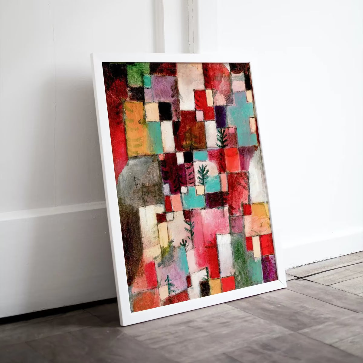 Paul Klee Print Vintage Abstract Art Poster. Red Green & Violet–Yellow Rhythms Famous Vintage Art Print. Printable Retro Paul Klee Wall Art – Printable Wall Art