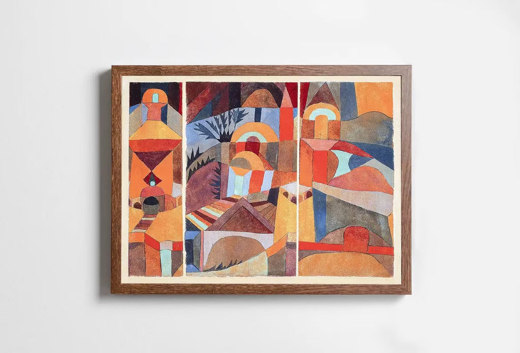 Paul Klee Print Vintage Abstract Art Poster. Temple Gardens Abstract Landscape Famous Vintage Art Print. Printable Retro Paul Klee Wall Art – Printable Wall Art