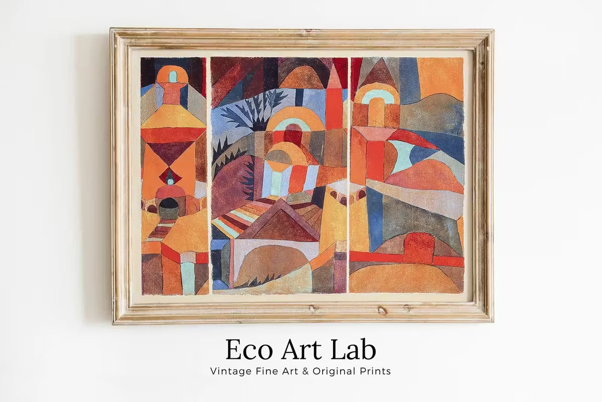 Paul Klee Print Vintage Abstract Art Poster. Temple Gardens Abstract Landscape Famous Vintage Art Print. Printable Retro Paul Klee Wall Art – Printable Wall Art