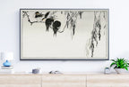 Included artwork preview showing first selection of artworks from Perched Magpies Illustration Vintage Japanese Painting Frame TV Art. Antique Japanese Art Samsung TV, Digital Download for Samsung Frame.