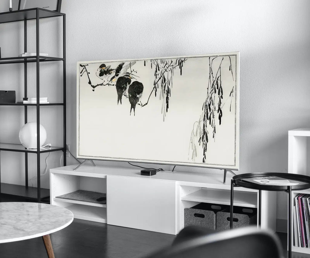 Second included artwork preview from Perched Magpies Illustration Vintage Japanese Painting Frame TV Art. Antique Japanese Art Samsung TV, Digital Download for Samsung Frame featuring various scenes.