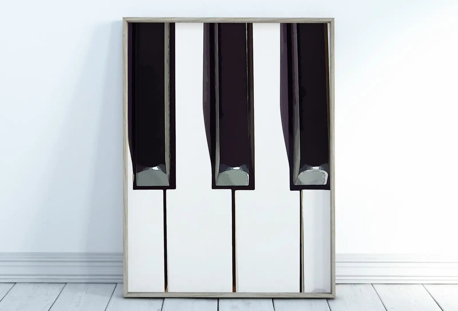 Piano Keys Art Digital Painting. Printable Wall Art. Black and White Art. Piano Print Minimalist Wall Art – Printable Wall Art Digital Download – Digital Download