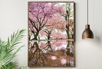 Pink Blossom Trees Reflection Printable Wall Art. Cherry Blossom Tree Floral Wall Art Print. Pink Wall Art Floral Poster Botanical Art – Printable Wall Art Digital Download – Digital Download