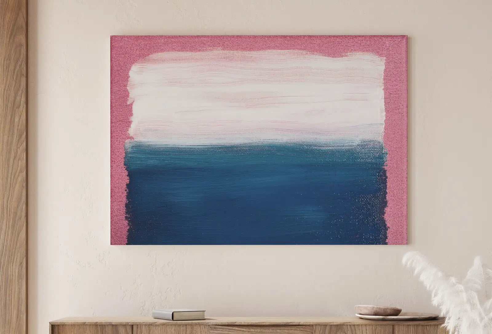 Second included artwork preview from Pink Blue White Abstract Painting Printable Wall Art. Colorful Abstract Wall Art Download. Abstract Digital Art Print Bedroom or Living Room featuring various scenes.