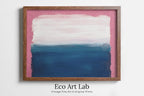 Framed view of Pink Blue White Abstract Painting Printable Wall Art. Colorful Abstract Wall Art Download. Abstract Digital Art Print Bedroom or Living Room – printable wall art digital download.
