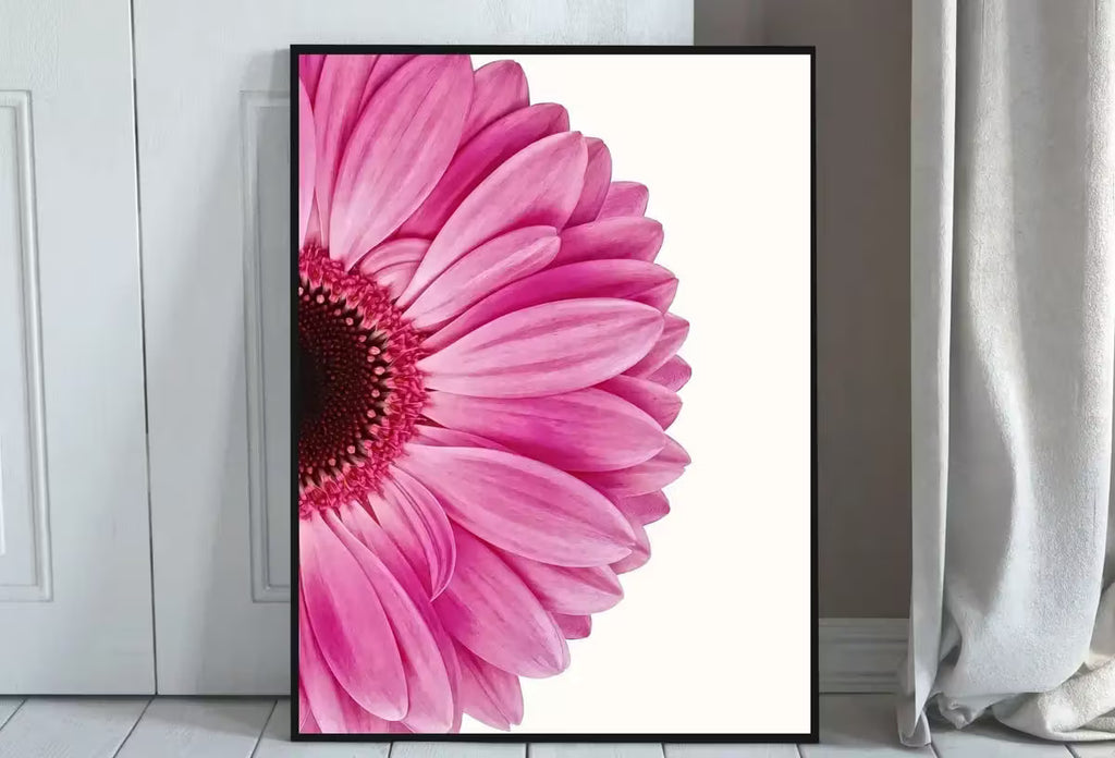 Pink Gerbera Daisy Painting Printable Wall Art, Daisy Flower Print, Floral Instant  Minimalist Botanical Decor – Printable Wall Art