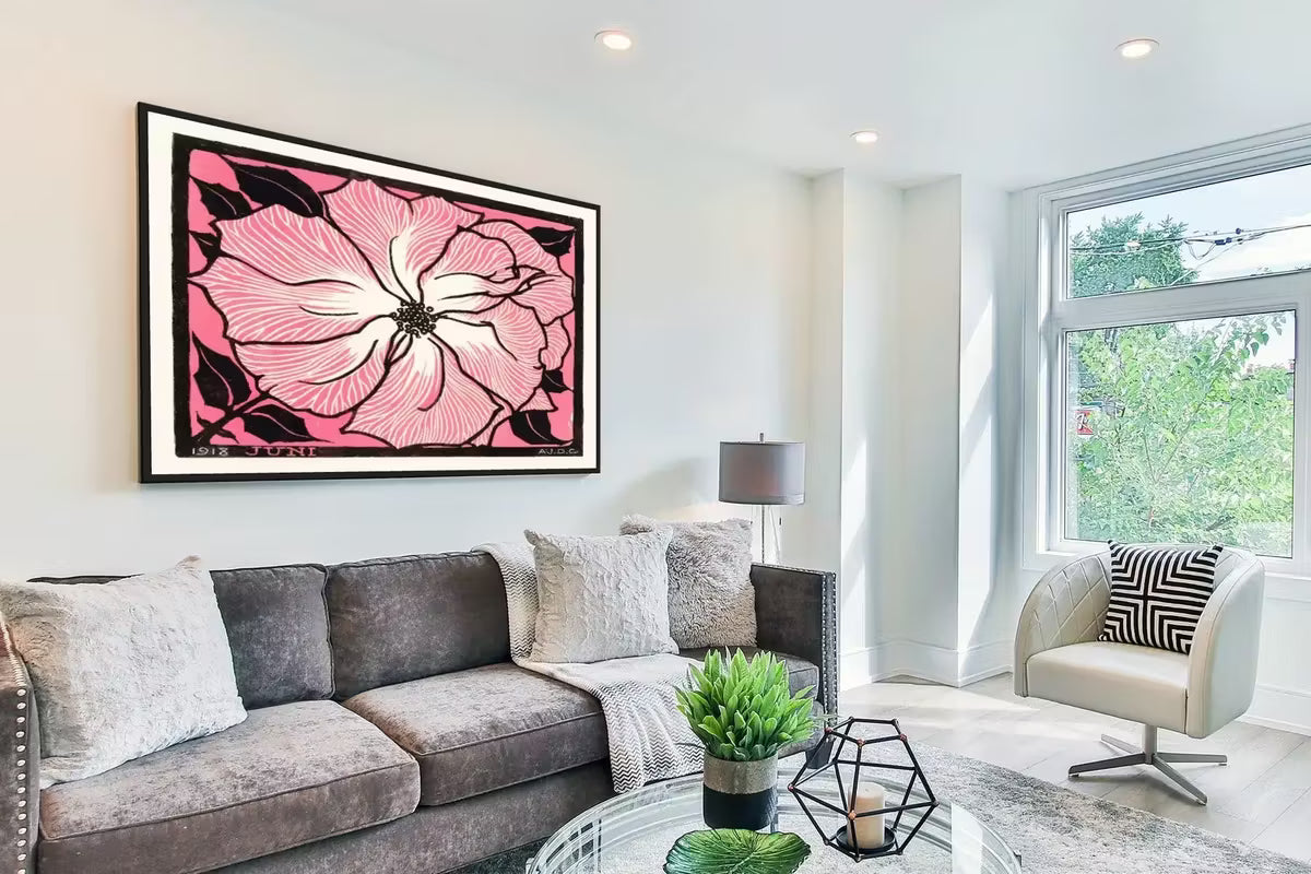 Pink Rose Painting Vintage Art Nouveau Print Wall Art. Instant Download Retro Flower Print Julie De Graag Printable Wall Art. Pink Art Print – Printable Wall Art