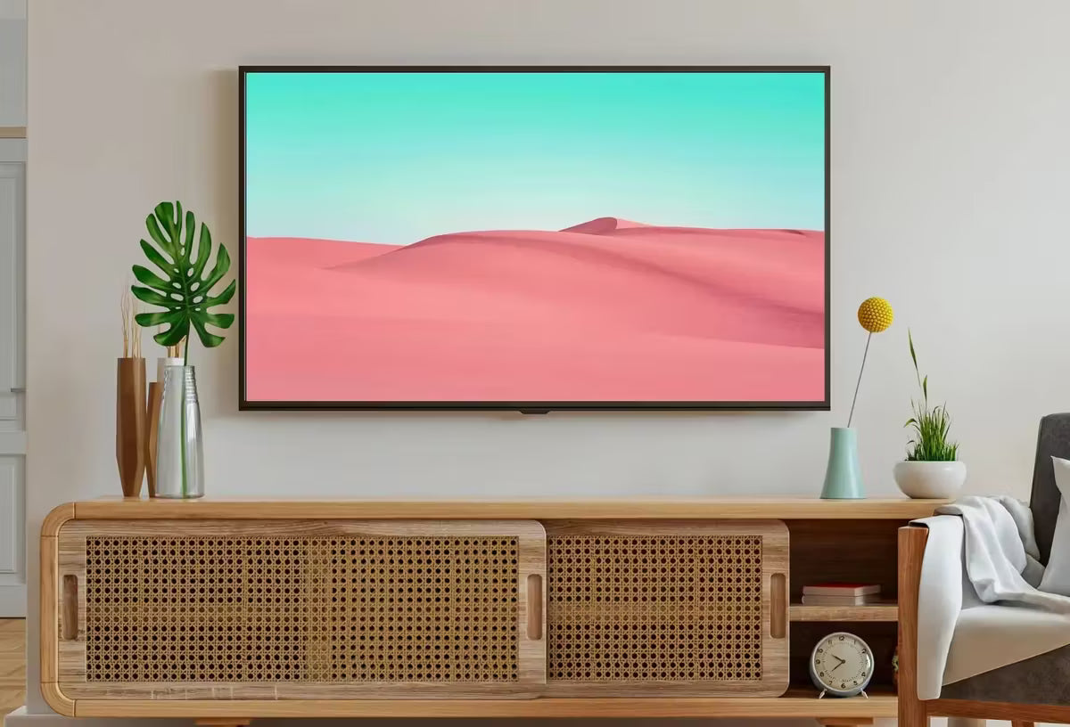 Pink Sand Dunes and Turquoise Sky Frame TV Art. , Digital Art for TV, Colorful Wall Art, Abstract Art for The Frame TV – Frame TV  Art