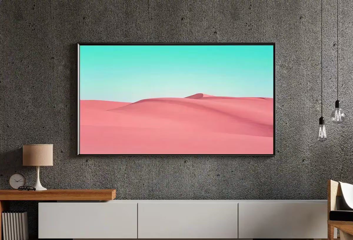 Pink Sand Dunes and Turquoise Sky Frame TV Art. , Digital Art for TV, Colorful Wall Art, Abstract Art for The Frame TV – Frame TV  Art