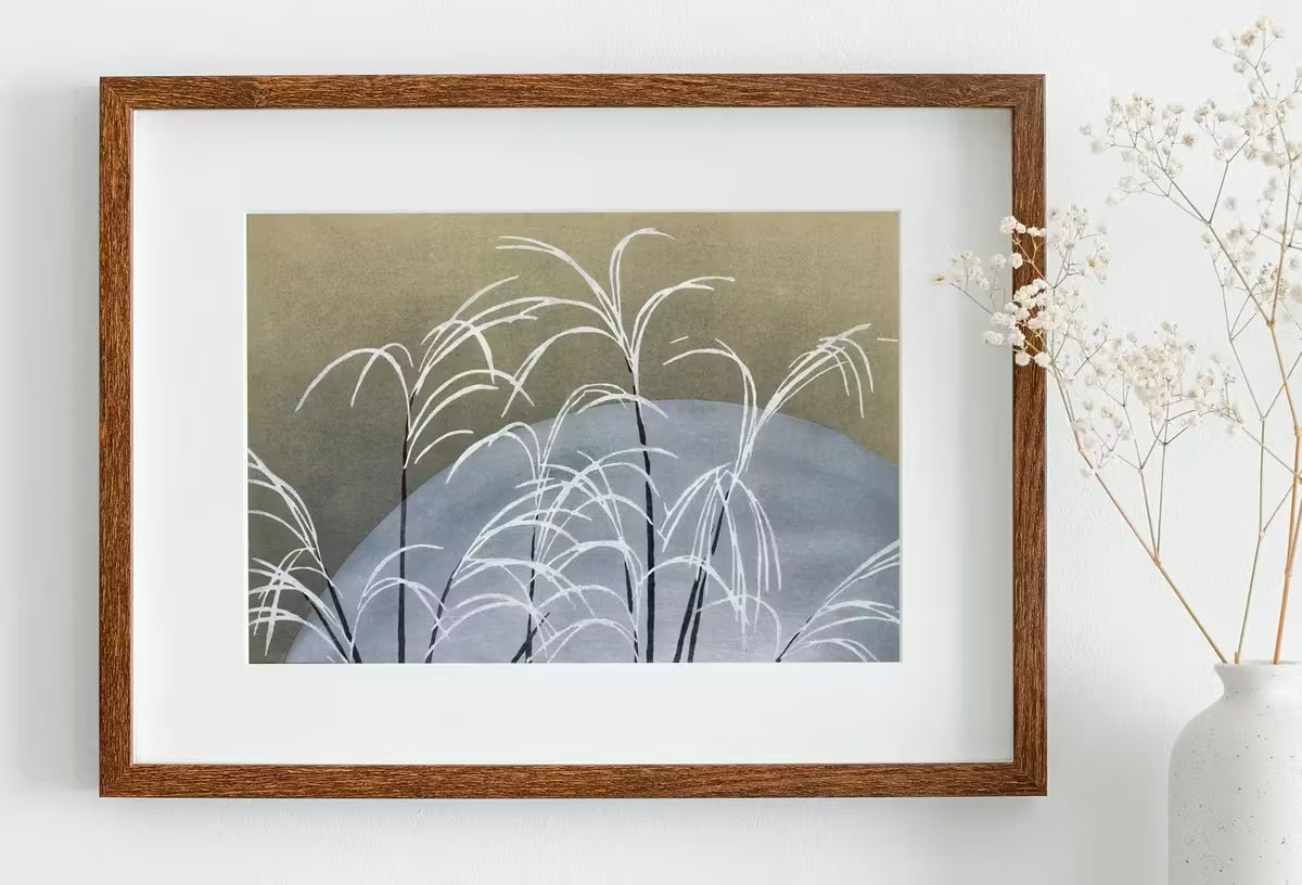 Plants and Moon Vintage Japanese Printable Wall Art. Antique Japanese Art. Instant Download Botanical Print Floral Minimalist Wall Decor – Printable Wall Art