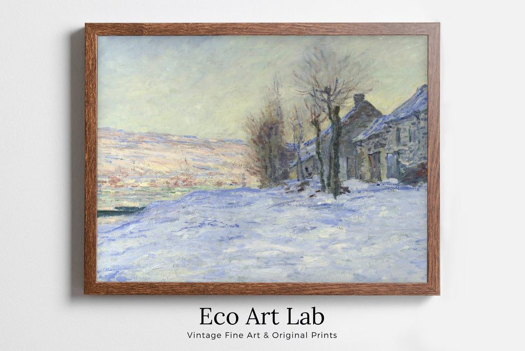 Claude Monet - Printable Wall Art - Lavacourt Under Snow