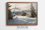 Peder Mønsted - Printable Wall Art - Sunlit Winter Landscape