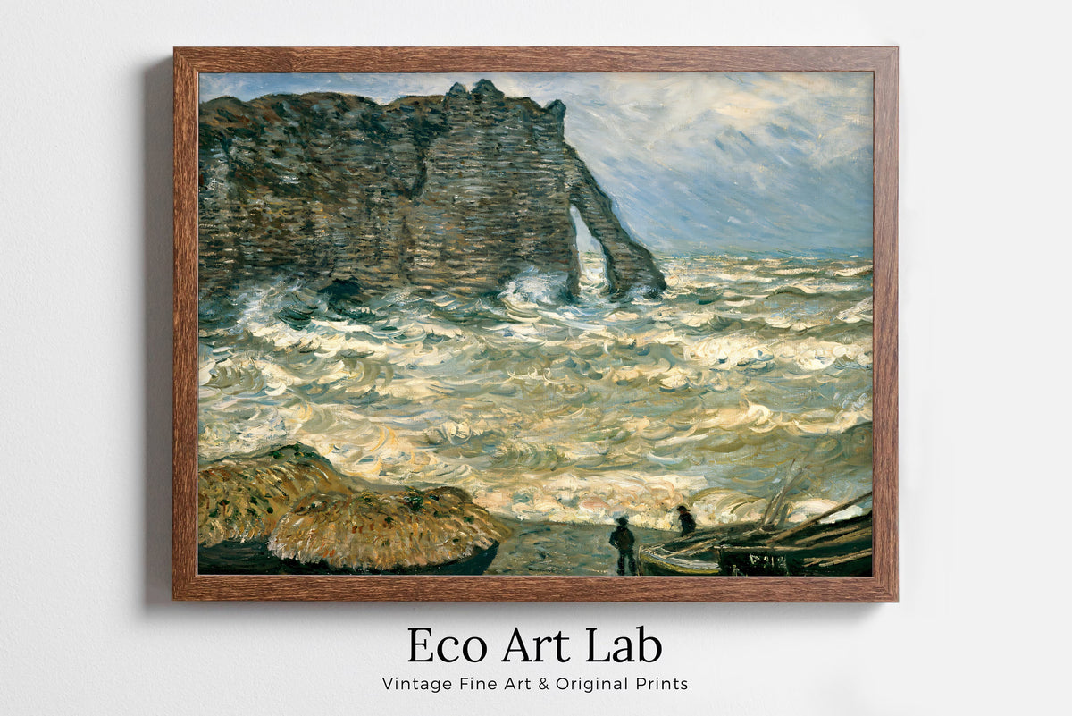Claude Monet - Printable Wall Art - Etretat Rough sea