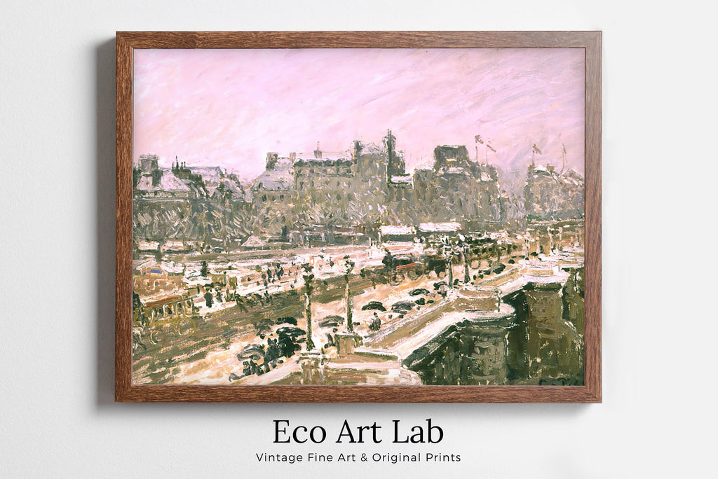 Camille Pissarro - Printable Wall Art - Pissarro-The Pont Neuf Snow Effect