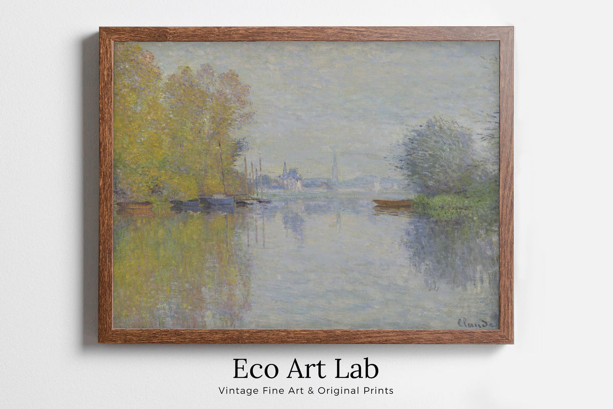 Claude Monet - Printable Wall Art - Autumn on the Seine Argenteuil