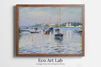 Gustave Caillebotte - Printable Wall Art - Boats Moored on the Seine at Argenteuil