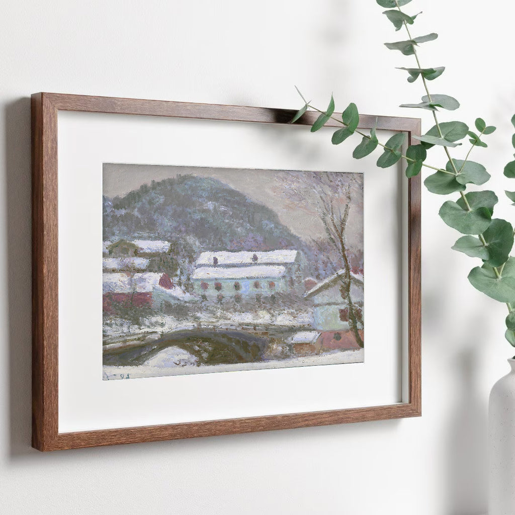 Claude Monet - Printable Wall Art - Sandviken Norway Snow Effect