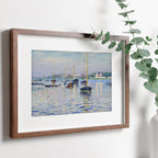 Gustave Caillebotte - Printable Wall Art - Boats Moored on the Seine at Argenteuil