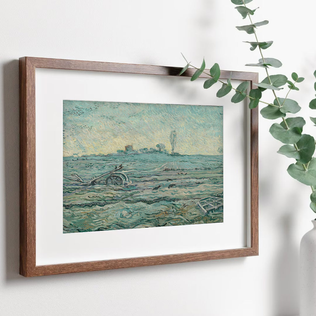 Vincent van Gogh - Printable Wall Art - Snow Covered Field with a Harrow (after Millet)