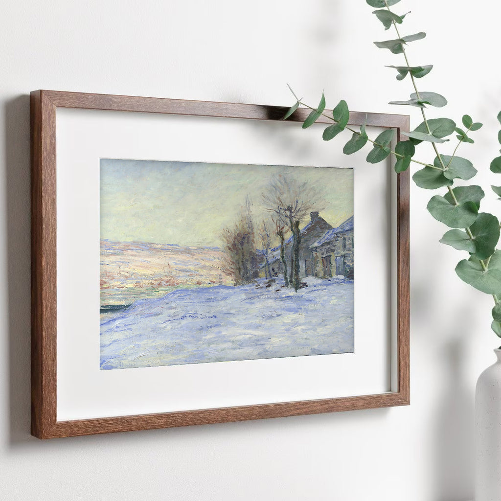 Claude Monet - Printable Wall Art - Lavacourt Under Snow
