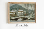 Claude Monet - Printable Wall Art - Sandvika Village in the Snow
