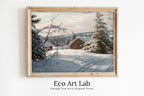 Peder Mønsted - Printable Wall Art - Sunlit Winter Landscape