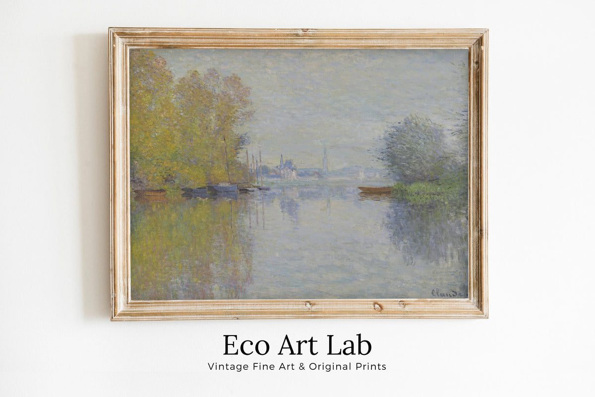 Claude Monet - Printable Wall Art - Autumn on the Seine Argenteuil