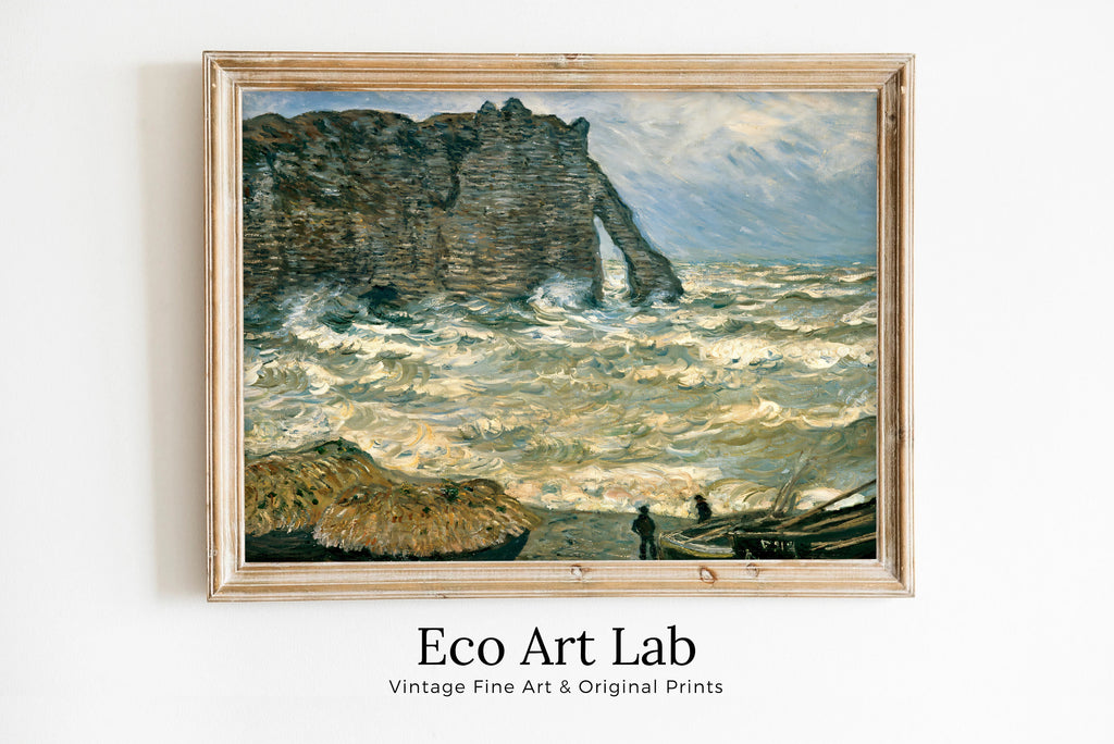 Claude Monet - Printable Wall Art - Etretat Rough sea