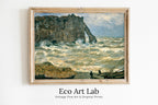 Claude Monet - Printable Wall Art - Etretat Rough sea