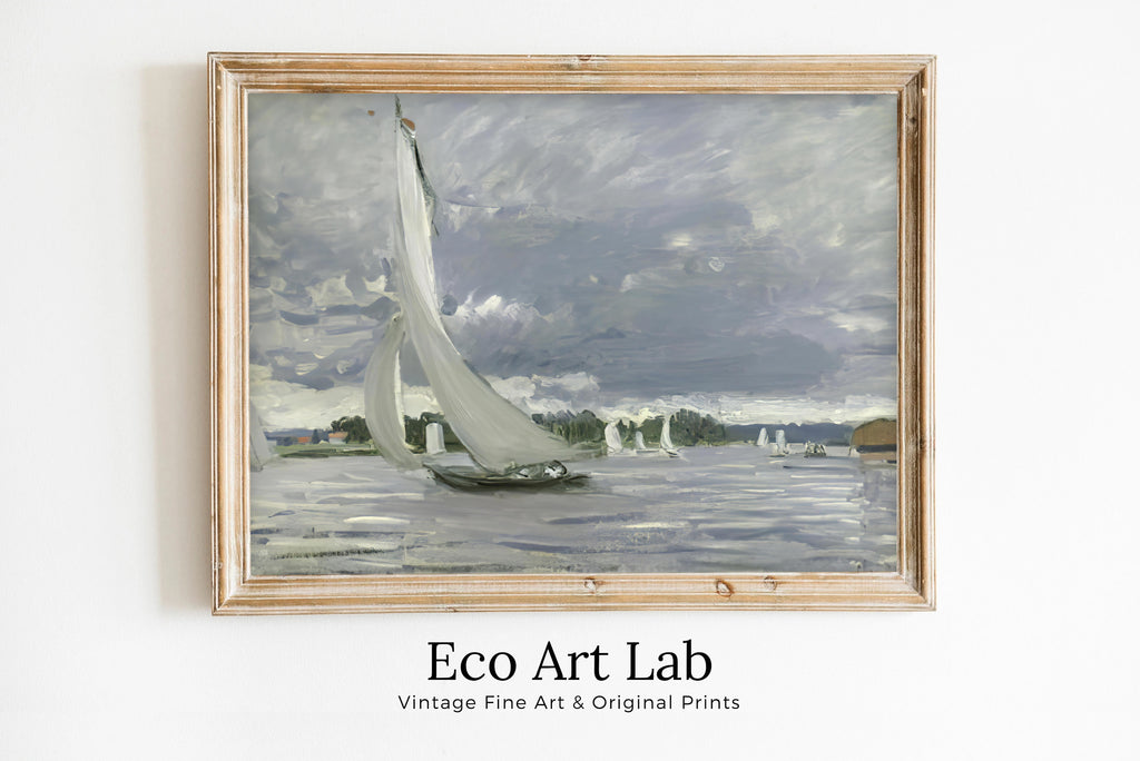 Claude Monet - Printable Wall Art - Regatta at Argenteuil