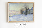 Claude Monet - Printable Wall Art - Lavacourt Under Snow