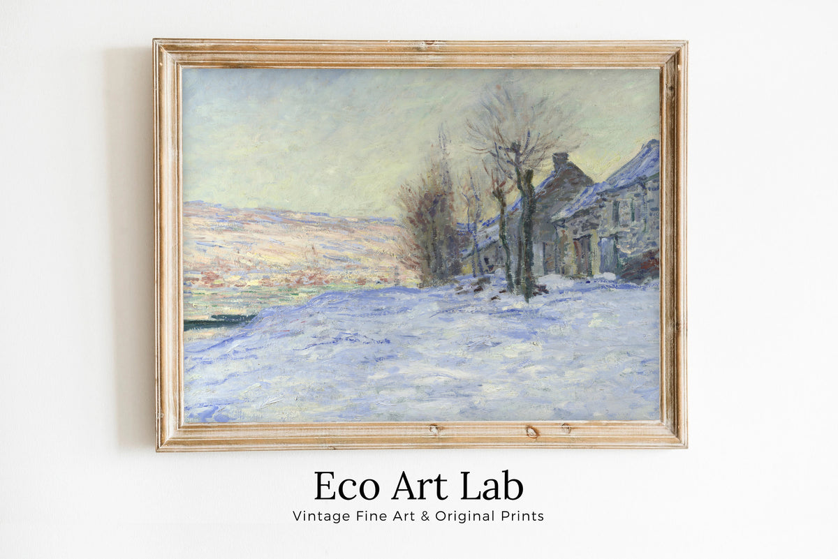 Claude Monet - Printable Wall Art - Lavacourt Under Snow