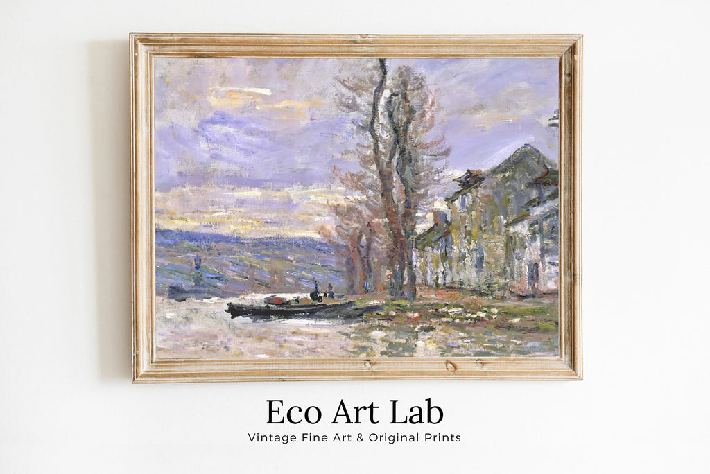 Claude Monet - Printable Wall Art - River at Lavacourt Monet