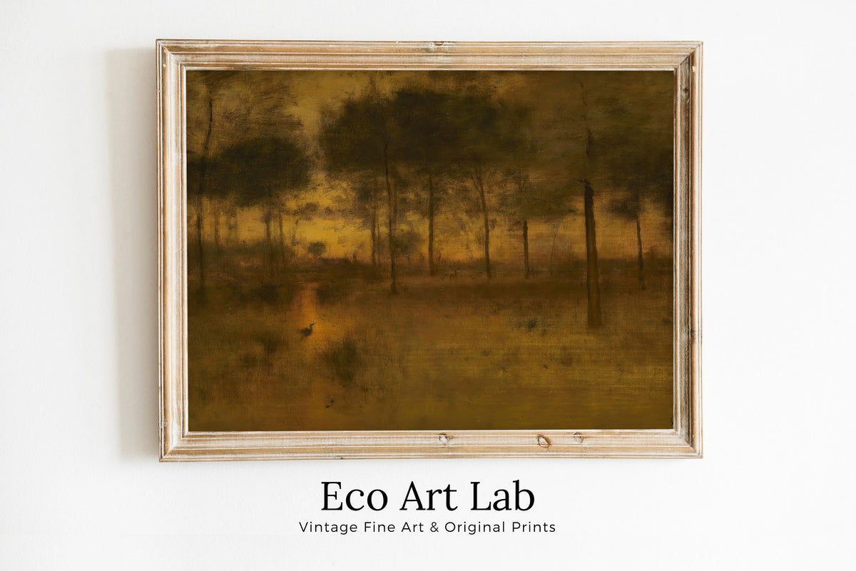 George Inness - Printable Wall Art - The Home of the Heron