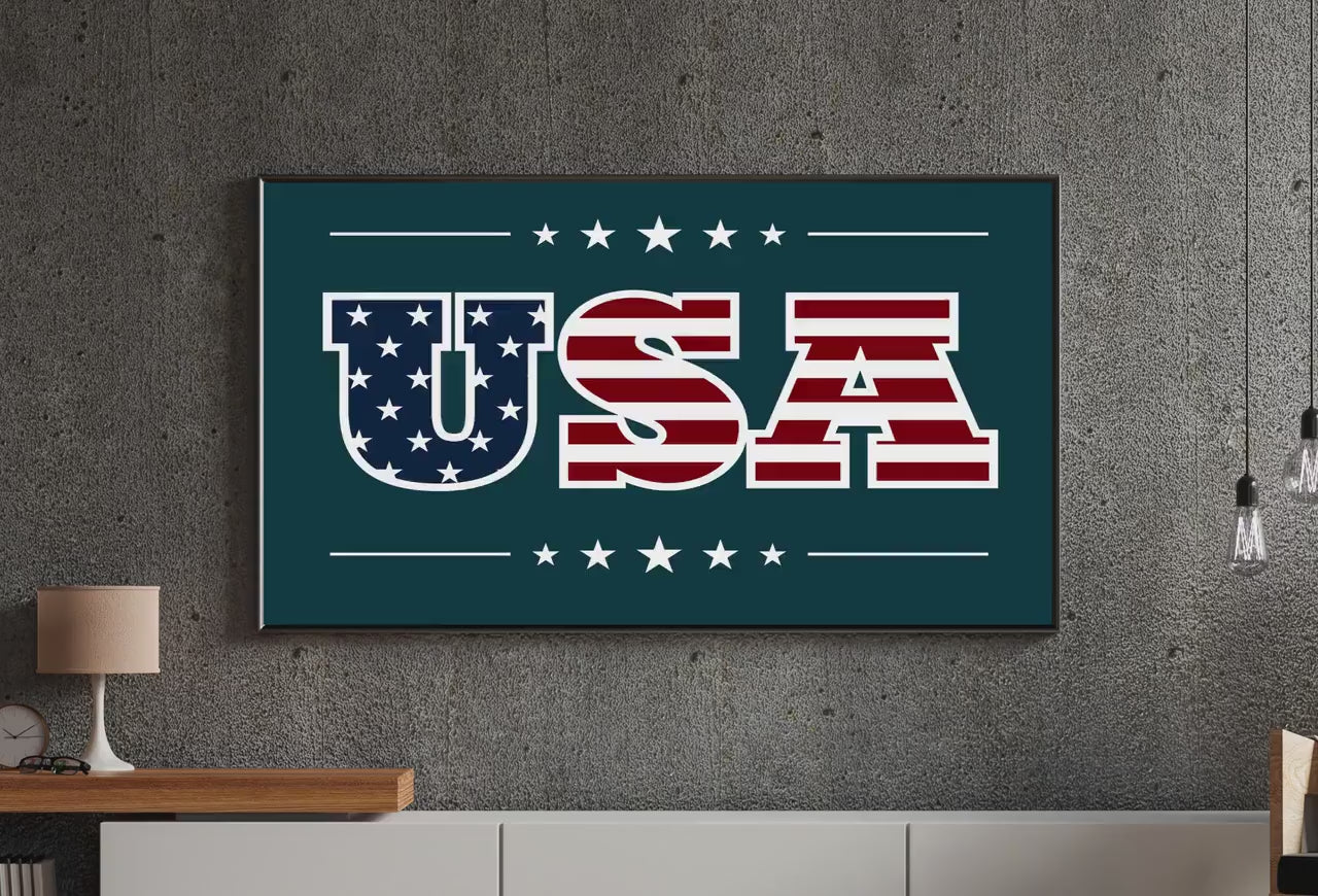 Set of 25 Samsung Frame TV 4K Art. Independence Day 4th of July Decor. Patriotic USA American Flags Art Set. Instant Download Frame TV Art