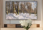 Frame TV Vintage Oil Paintings Winter Art - Nature wall Art